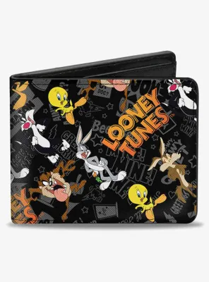 Looney Tunes 6 Character Poses ScatteBifold Wallet