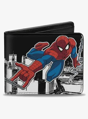 Marvel Spider-Man Swinging Pose2 Skyline Bifold Wallet