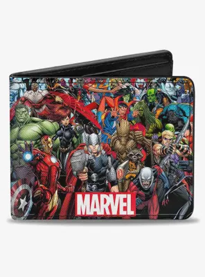 Marvel Universe Heroes Villains Portrait Logo Bifold Wallet