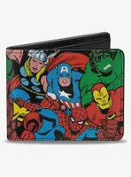 Marvel Comics Characters Stacked Logo Bifold Wallet