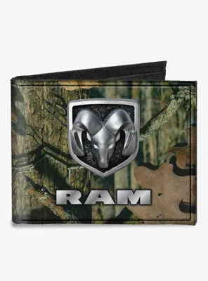 Ram Logo Mossy Oak Break Up Infinity Canvas Bifold Wallet