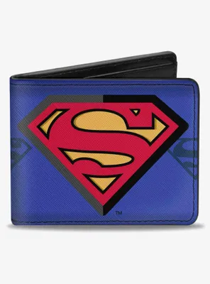 DC Comics Superman Shield CenteShield Stripe Bifold Wallet