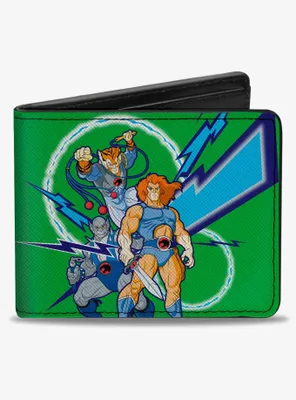 ThunderCats Classic Character Group Pose and Lightning Bolt Bifold Wallet