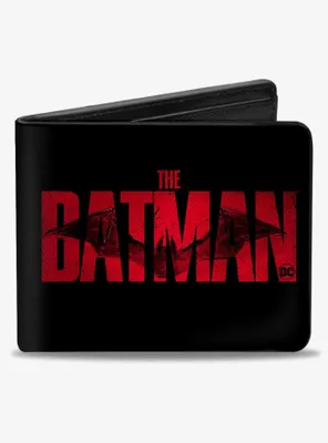 DC Comics The Batman Movie Bat Title Weathered Bifold Wallet