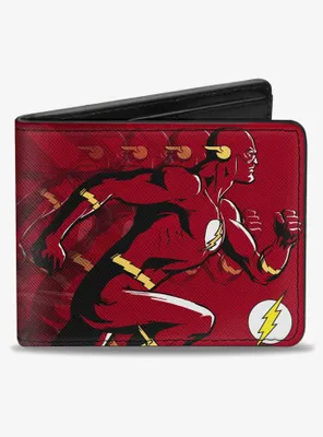 DC Comics The Flash Running Pose Bolts Trails Bifold Wallet