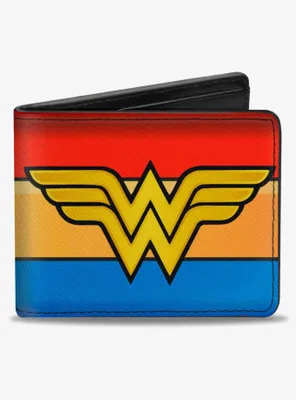 DC Comics Wonder Woman Logo Stripe Bifold Wallet