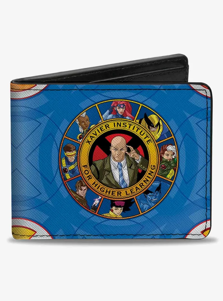 Marvel X-Men Professor X and Character Poses and Logo Bifold Wallet