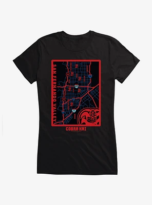 Cobra Kai San Fernando Valley Map Girls T-Shirt