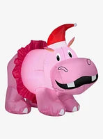 Hippo With Pink Tutu And Santa Hat Airblown