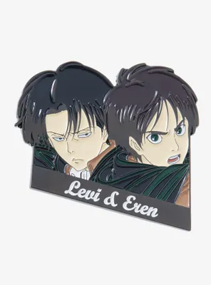 Attack on Titan Levi & Eren Portrait Enamel Pin - BoxLunch Exclusive