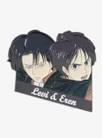 Attack on Titan Levi & Eren Portrait Enamel Pin - BoxLunch Exclusive