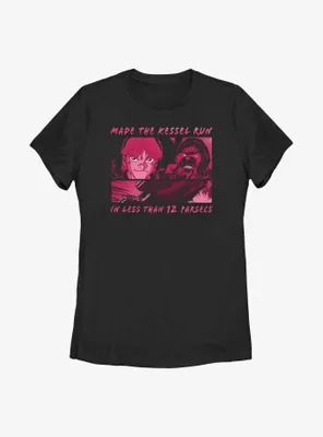 Star Wars Han Solo and Chewie Kessel Run Womens T-Shirt