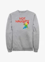 The Simpsons Holiday Bart Not Naughty Sweatshirt