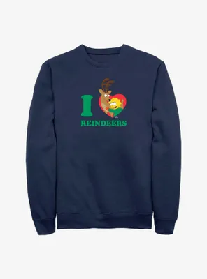 The Simpsons I Love Reindeers Sweatshirt