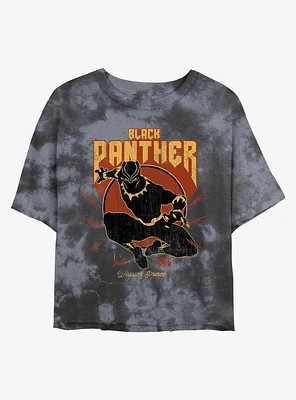 Marvel Black Panther Warrior Prince Tie-Dye Girls Crop T-Shirt
