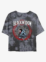 Marvel Black Widow City Watch Tie-Dye Girls Crop T-Shirt