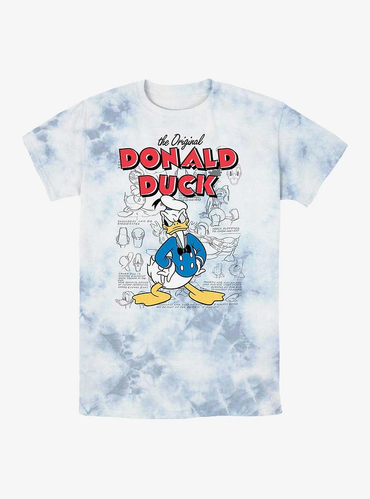Disney Donald Duck Original Sketch Tie-Dye T-Shirt