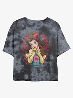 Disney Beauty and the Beast Rose Belle Tie-Dye Girls Crop T-Shirt