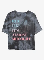 Disney Cinderella Run Like It's Almost Midnight Tie-Dye Girls Crop T-Shirt