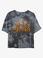 Disney Cinderella Pumpkin Carriage Tie-Dye Girls Crop T-Shirt