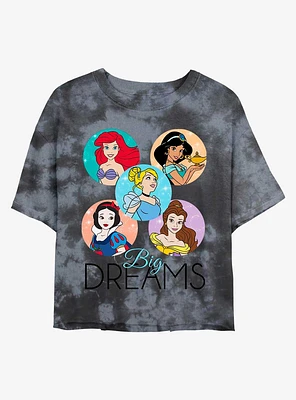 Disney Princesses Big Dreams Tie-Dye Girls Crop T-Shirt