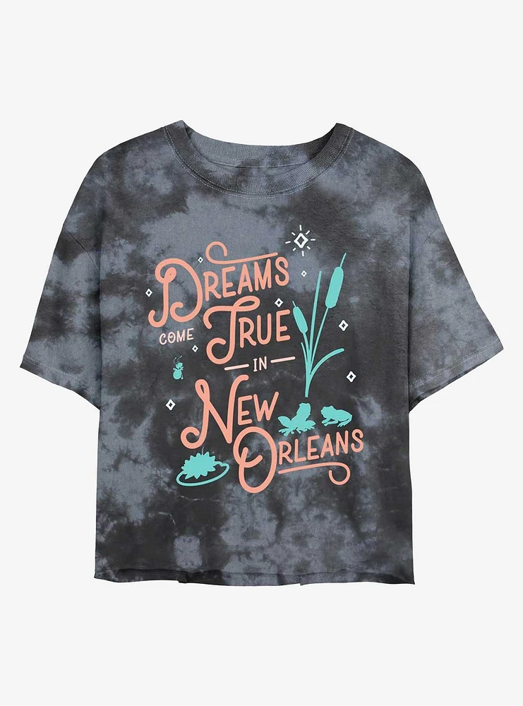 Disney Princesses New Orleans Dreams Tie-Dye Girls Crop T-Shirt