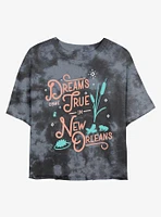 Disney Princesses New Orleans Dreams Tie-Dye Girls Crop T-Shirt
