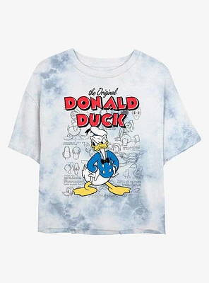 Disney Donald Duck Original Sketch Tie-Dye Girls Crop T-Shirt