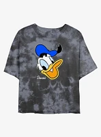 Disney Donald Duck Big Face Tie Dye Crop Girls T-Shirt