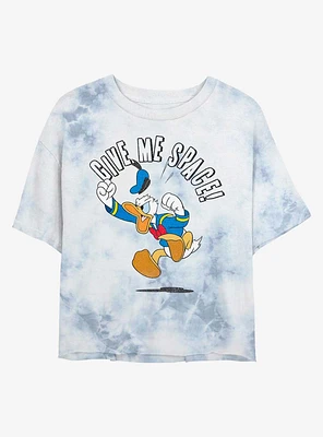 Disney Donald Duck Give Me Space Tie-Dye Girls Crop T-Shirt