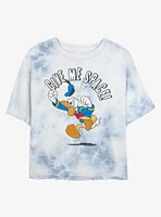 Disney Donald Duck Give Me Space Tie-Dye Girls Crop T-Shirt