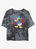 Disney Donald Duck Signature Tie Dye Crop Girls T-Shirt