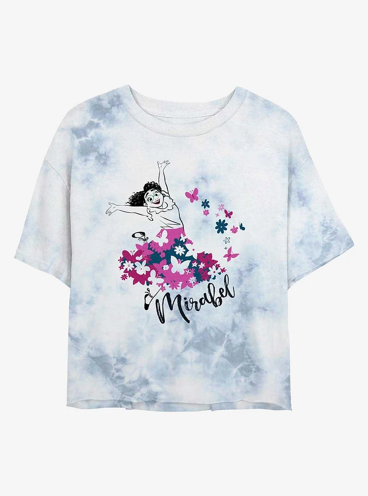Disney Encanto Mirabel Butterfly Tie-Dye Girls Crop T-Shirt