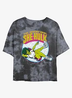 Marvel Hulk Sensational She-Hulk Tie Dye Crop Girls T-Shirt