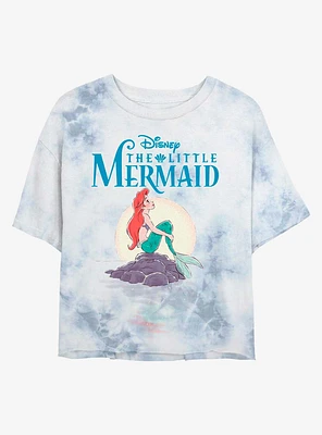 Disney The Little Mermaid Above Sea Tie-Dye Girls Crop T-Shirt