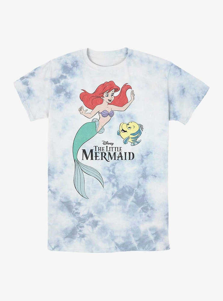 Disney The Little Mermaid Ariel and Flounder Tie-Dye T-Shirt