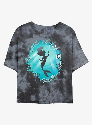 Disney The Little Mermaid Ariel's Grotto Tie-Dye Girls Crop T-Shirt