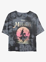Disney The Little Mermaid Moon Gaze Tie-Dye Girls Crop T-Shirt