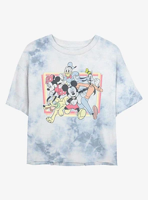 Disney Mickey Mouse Break Out Tie-Dye Girls Crop T-Shirt