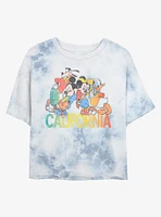 Disney Mickey Mouse Cali Group Tie-Dye Girls Crop T-Shirt