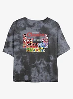 Disney Mickey Mouse Perodic Table of Classics Tie-Dye Girls Crop T-Shirt