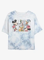 Disney Mickey Mouse Bunch Tie-Dye Girls Crop T-Shirt