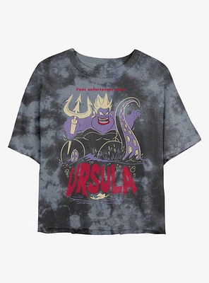 Disney The Little Mermaid Ursula Sea Witch Tie-Dye Girls Crop T-Shirt