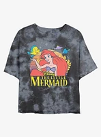 Disney The Little Mermaid Sunset Friends Tie-Dye Girls Crop T-Shirt