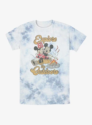 Disney Mickey Mouse Outdoors Campfire Tie-Dye T-Shirt