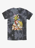 Disney Snow White and the Seven Dwarfs Squad Dwarf Stack Tie-Dye T-Shirt