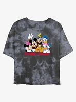 Disney Mickey Mouse Squad Tie-Dye Crop Girls T-Shirt
