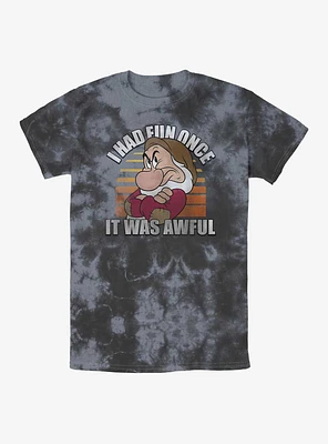 Disney Snow White and the Seven Dwarfs Grumpy No Fun Tie-Dye T-Shirt