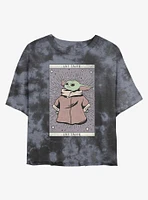 Star Wars The Mandalorian Child Tarot Tie-Dye Girls Crop T-Shirt