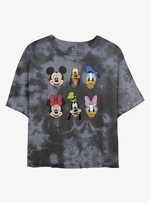 Disney Mickey Mouse Sensational Six Tie-Dye Girls Crop T-Shirt